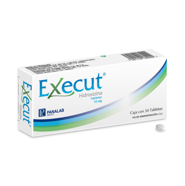 EXECUT HIDROXIZINA 10MG 30 TABLETAS